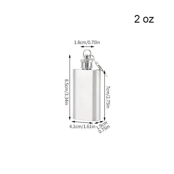 1 To 18 Ounce Premium Steel Flask With Funnel