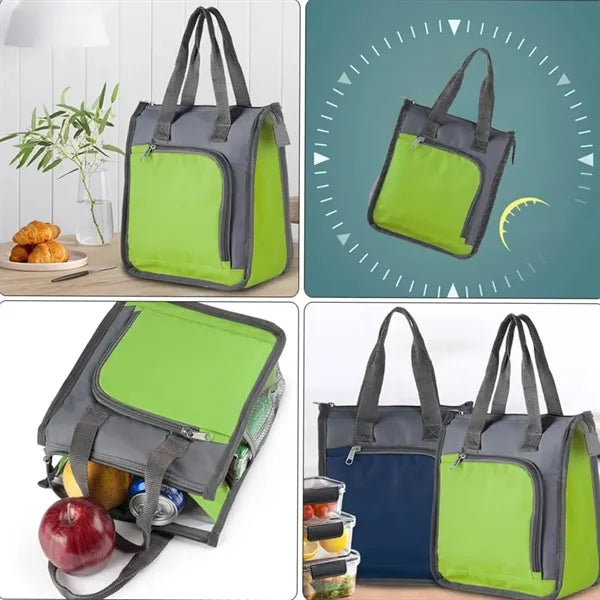 Oxford Cloth Insulated Lunch Tote Bag