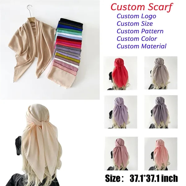 Fashion women thin version 37.1-inch square polyester scarf