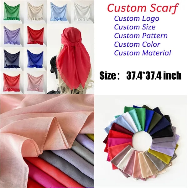 Fashion women thin version 37.4-inch square polyester scarf