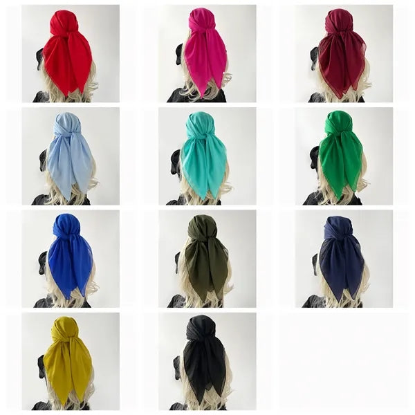 Fashion women thin version 37.4-inch square polyester scarf