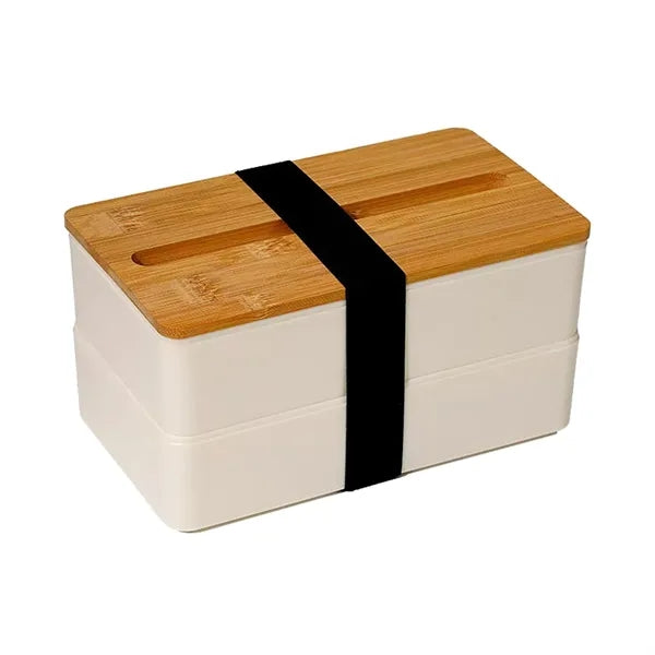 2-Tier Lunch Box With Built-in Phone Holder