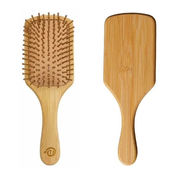 Bamboo Paddle Cushion Hairbrush