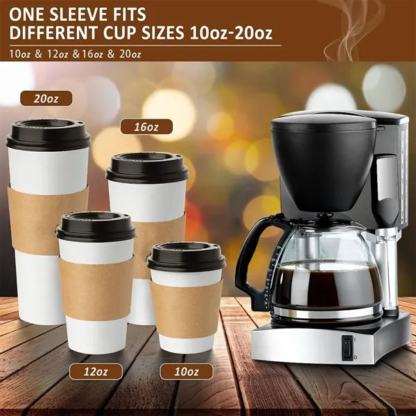 Disposable Paper Coffee Cup Sleeves