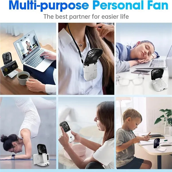 Multifunctional Phone Holder Foldable Portable Handheld Fan