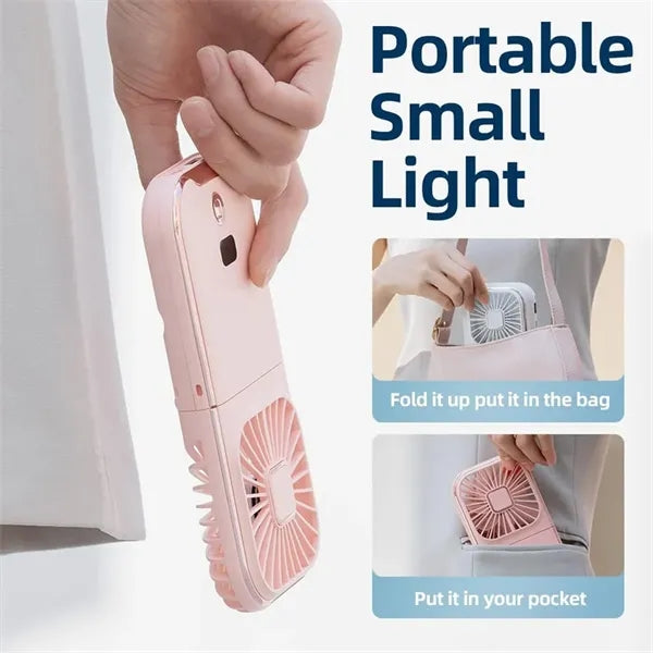 Multifunctional Phone Holder Foldable Portable Handheld Fan
