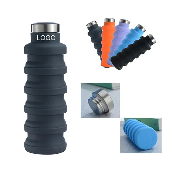 500ml Silicone Collapsible Water Bottle for Travel