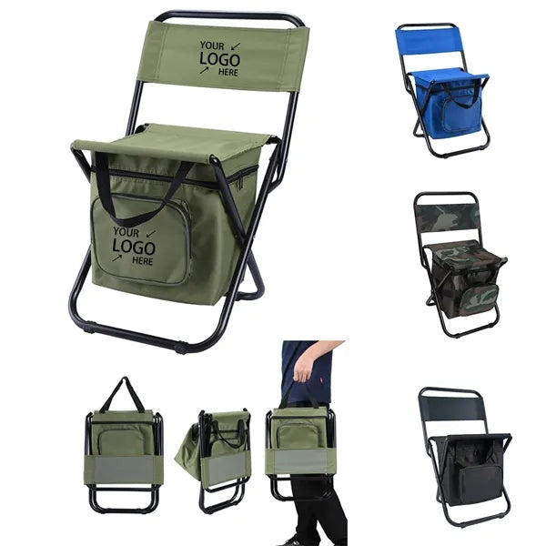 Portable Folding Cooler Chair Outdoor Camping Seat