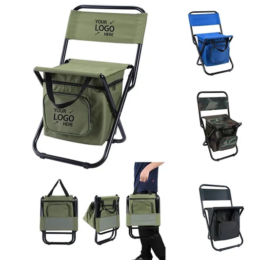 Portable Folding Cooler Chair Outdoor Camping Seat