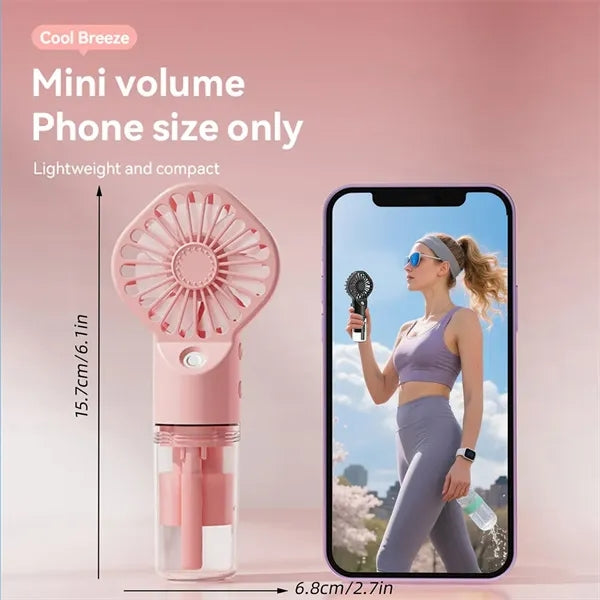 2 in1 Portable Handheld Misting Fan