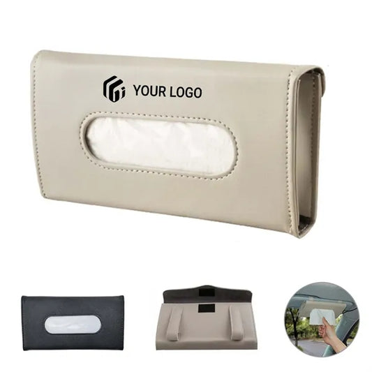 PU Leather Car Sun Visor Tissue Holder Napkin Dispenser