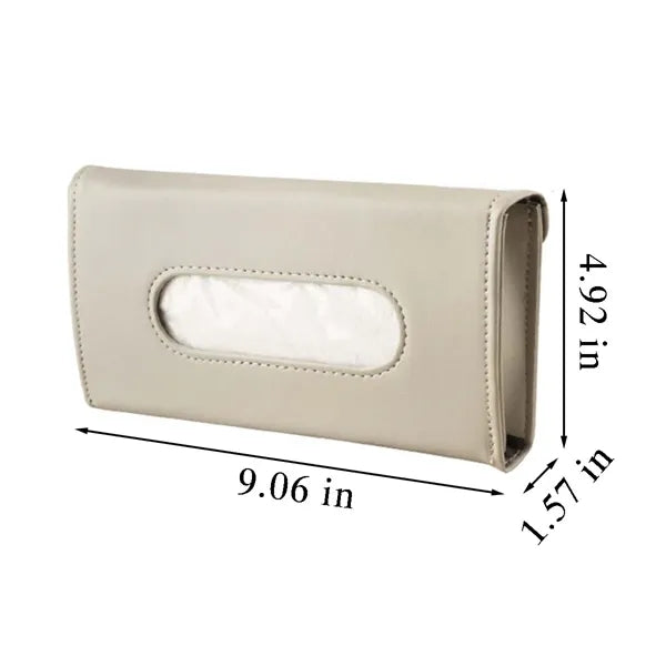 PU Leather Car Sun Visor Tissue Holder Napkin Dispenser