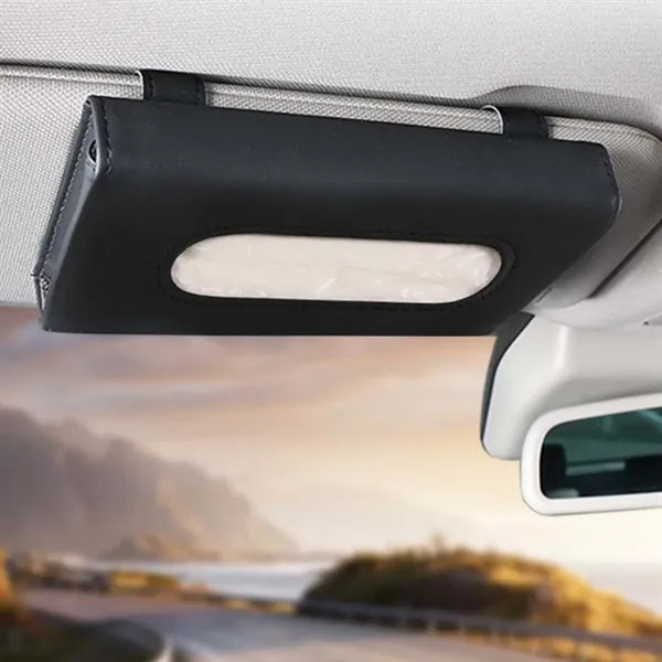 PU Leather Car Sun Visor Tissue Holder Napkin Dispenser