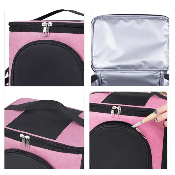 Large picnic hiking beach cooler tote insulated lunch bag