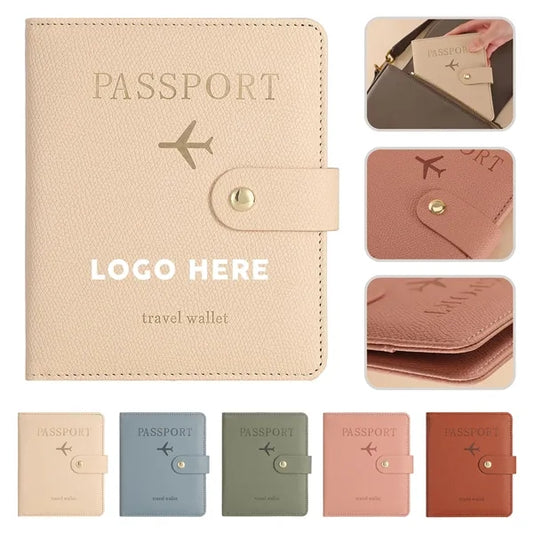 PU Leather Travel Passport Cover with Ticket Holder
