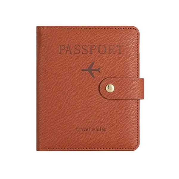 PU Leather Travel Passport Cover with Ticket Holder