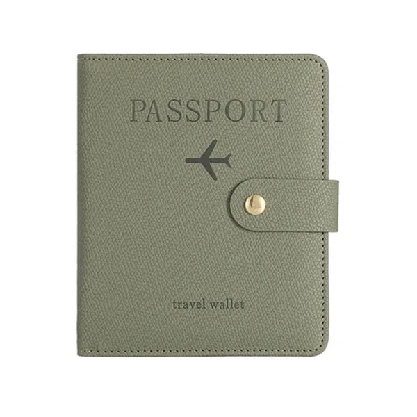PU Leather Travel Passport Cover with Ticket Holder
