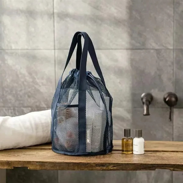 Swimming gym beach travel shower toiletry mesh tote bag