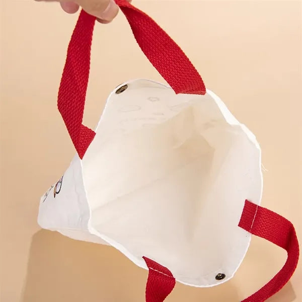 Cotton Tote Bag with Snap Button