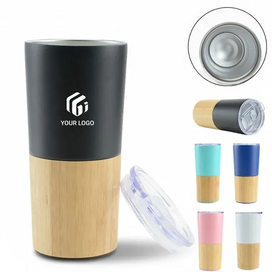 Durable environmentally friendly bamboo splicing thermos cup