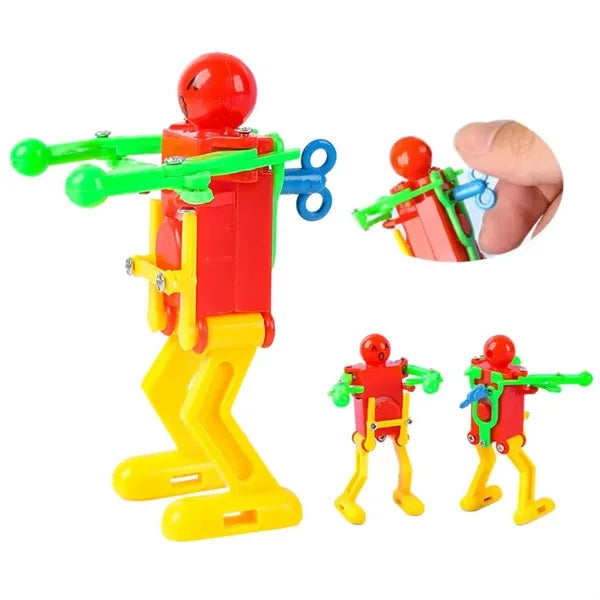 Funny Spring Wind-up Dancing Walking Robot Toy for Kids