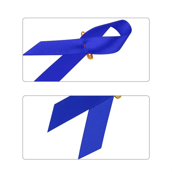 Imprinted Cancer Awareness Ribbon With Pin