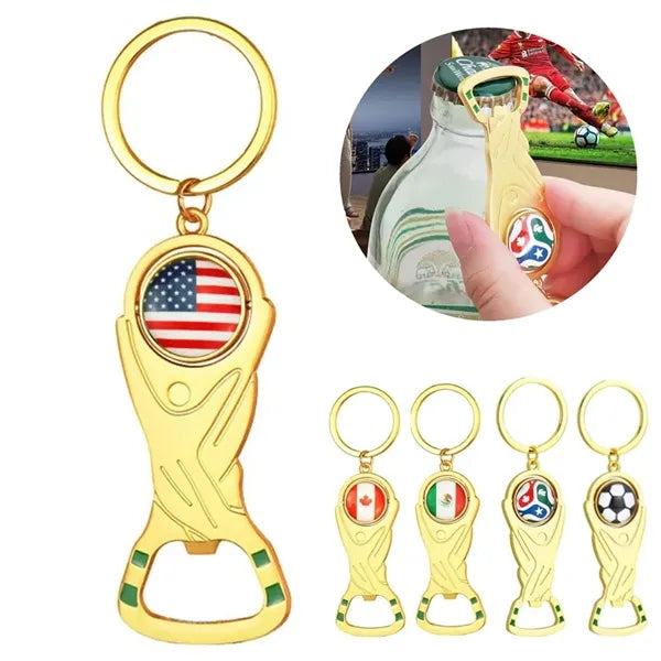 2026 World Cup Bottle Opener Keychain Soccer Fan Gift