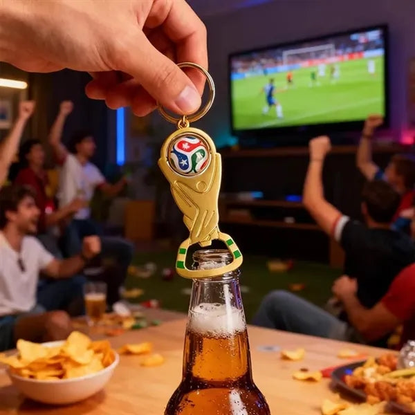 2026 World Cup Bottle Opener Keychain Soccer Fan Gift