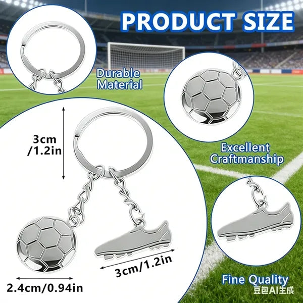 3D Mini Soccer Keychain Football Bag Charm