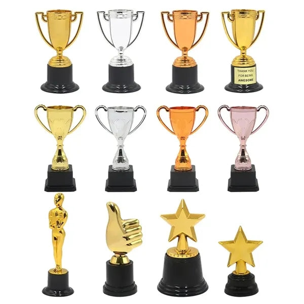 Gold Trophy for Kids Awards Star Thumb Statue Prize