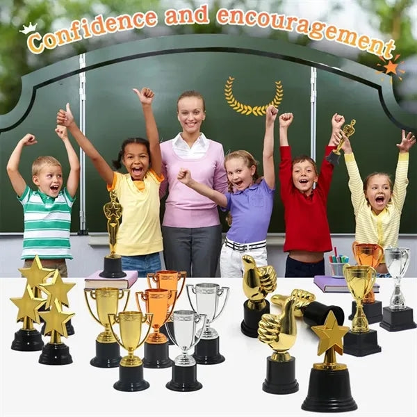 Gold Trophy for Kids Awards Star Thumb Statue Prize