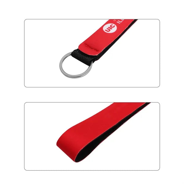 Full Color Float Neoprene Wristlet Keychain Strap 5"x0.8"