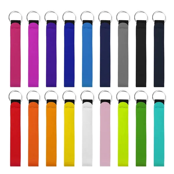 Full Color Float Neoprene Wristlet Keychain Strap 5"x0.8"