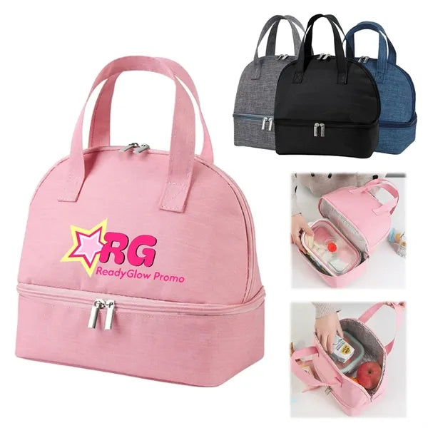 Double Deck Insulated Lunch Box Cooler Bag