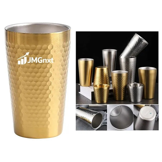 15 oz Hammered Stainless Steel Beer Cup