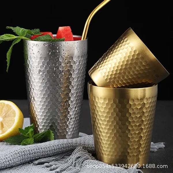 15 oz Hammered Stainless Steel Beer Cup