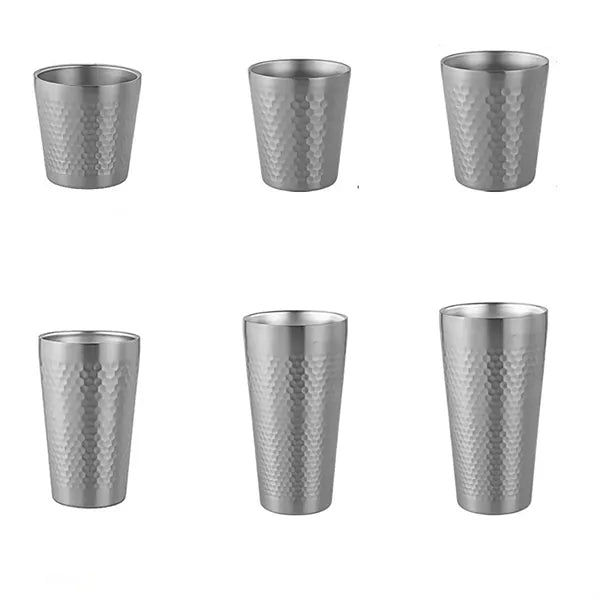 15 oz Hammered Stainless Steel Beer Cup