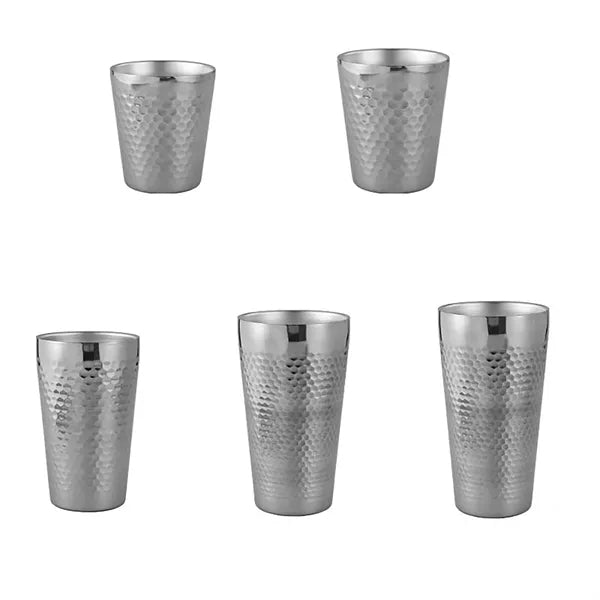 15 oz Hammered Stainless Steel Beer Cup