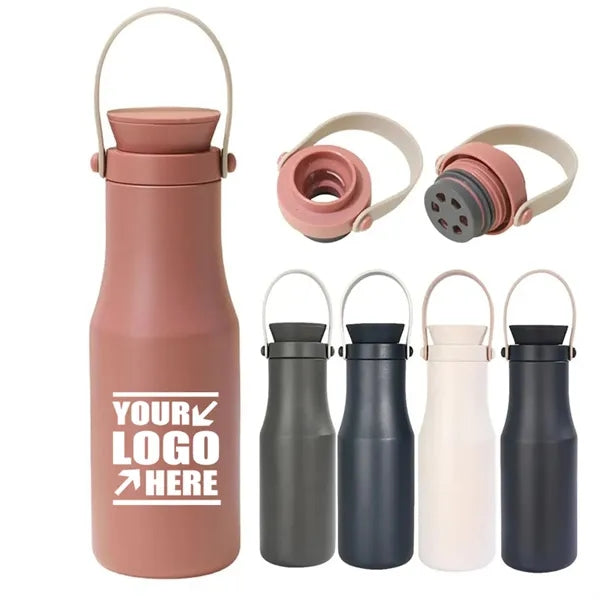 16oz Stainless Steel Vacuum Mug Sleek Design Portable Handle
