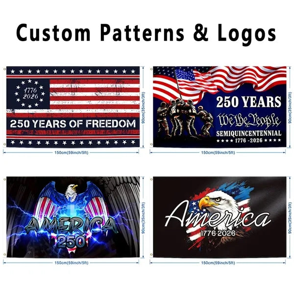 America 250 flag with logo 250