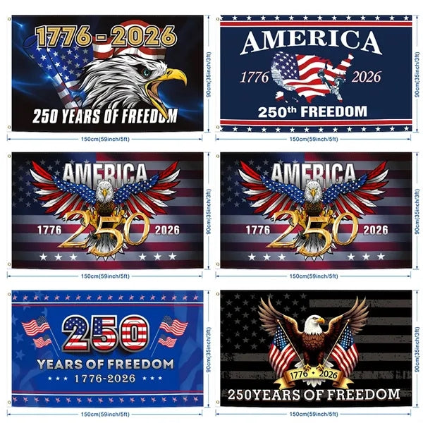 America 250 flag with logo 250