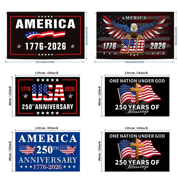 America 250 flag with logo 250