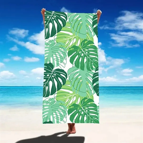 30" x 60" Full-Color Sublimated Microfiber Beach Towel