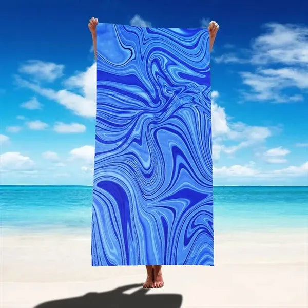 30" x 60" Full-Color Sublimated Microfiber Beach Towel