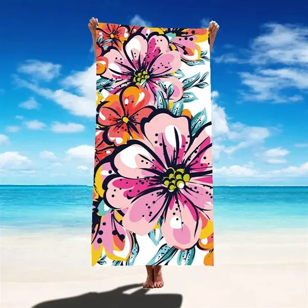 30" x 60" Full-Color Sublimated Microfiber Beach Towel