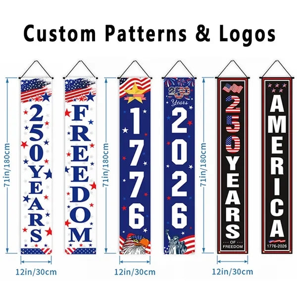 250th Anniversary Hanging Banners & Patriotic Decorations