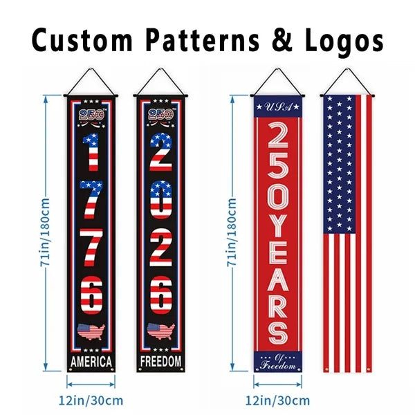 250th Anniversary Hanging Banners & Patriotic Decorations