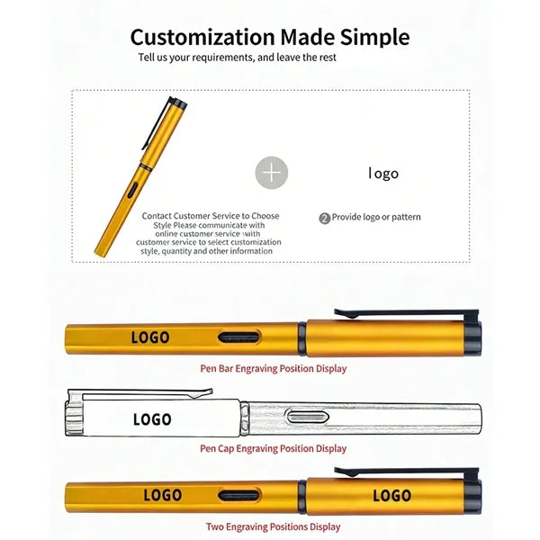 Retractable Liquid Gel Ink Pen Custom