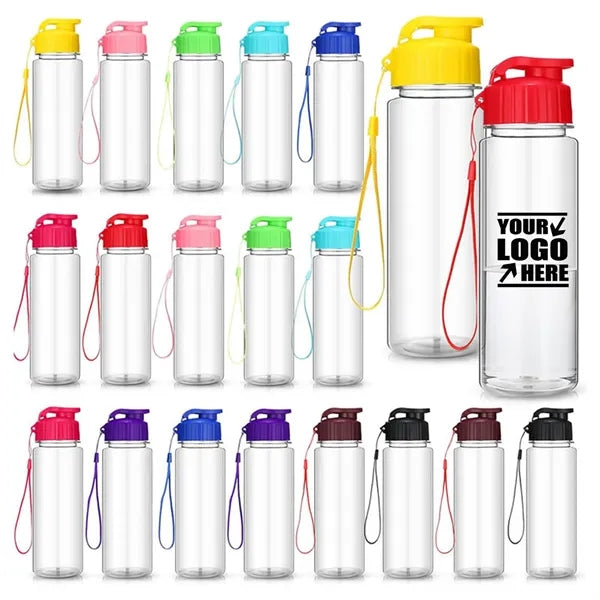 17oz Flip Top Plastic Outdoor Handheld Sports Water Bottle