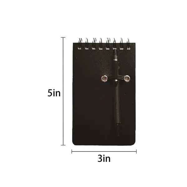 Mini Small Pocket Spiral Notebook Wth Pen Holder